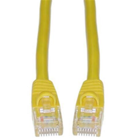 CABLE WHOLESALE Cat6 Yellow Ethernet Patch Cable Snagless Molded Boot 25 foot 10X8-08125